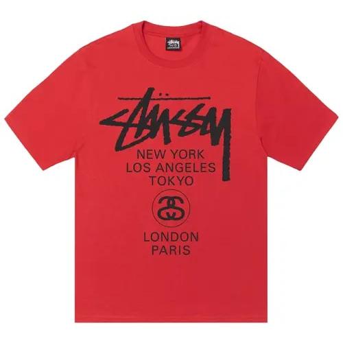 Stussy World Tour Tee 'Cayenne'