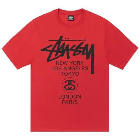 Stussy World Tour Tee 'Cayenne'