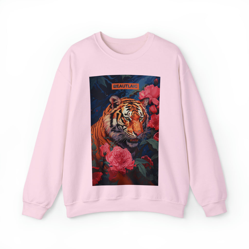 Sakura Tiger Crewneck Sweatshirt - by BEAUTLAIG