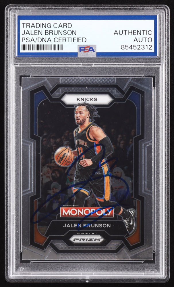 Jalen Brunson Signed 2023-24 Panini Prizm Monopoly Silver #59 (PSA Authentic)
