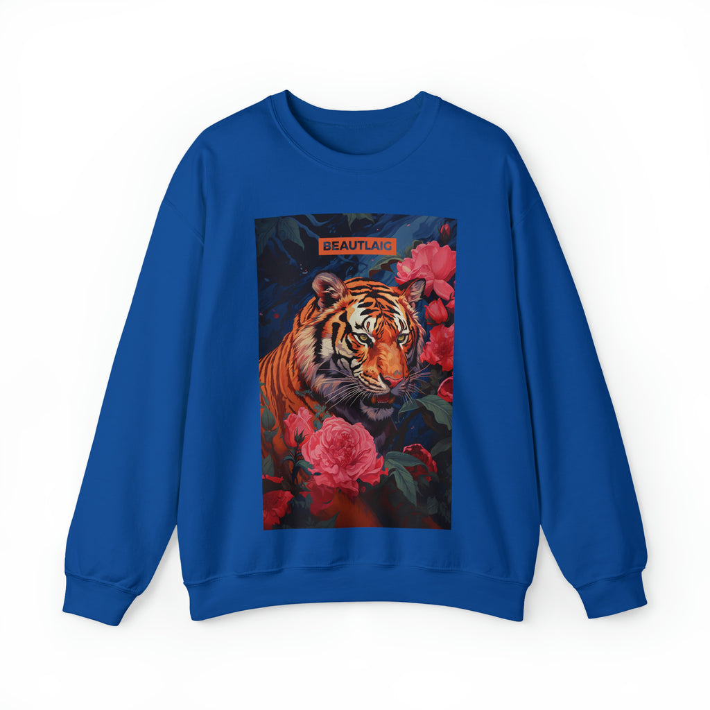 Sakura Tiger Crewneck Sweatshirt - by BEAUTLAIG
