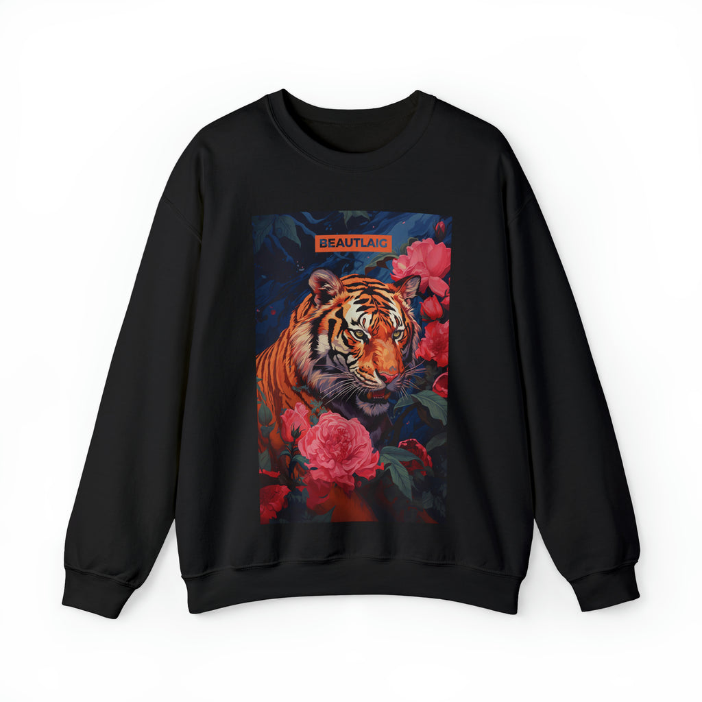 Sakura Tiger Crewneck Sweatshirt - by BEAUTLAIG