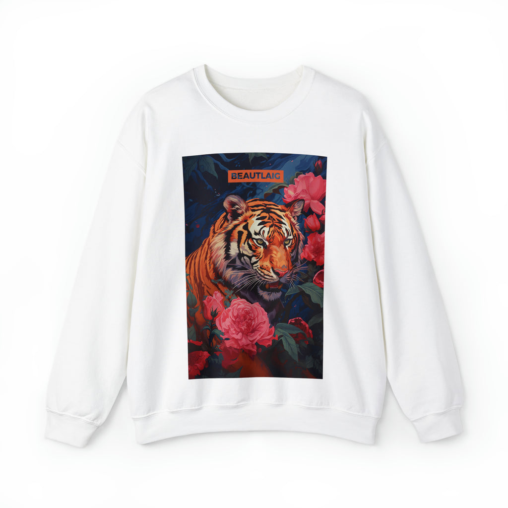Sakura Tiger Crewneck Sweatshirt - by BEAUTLAIG