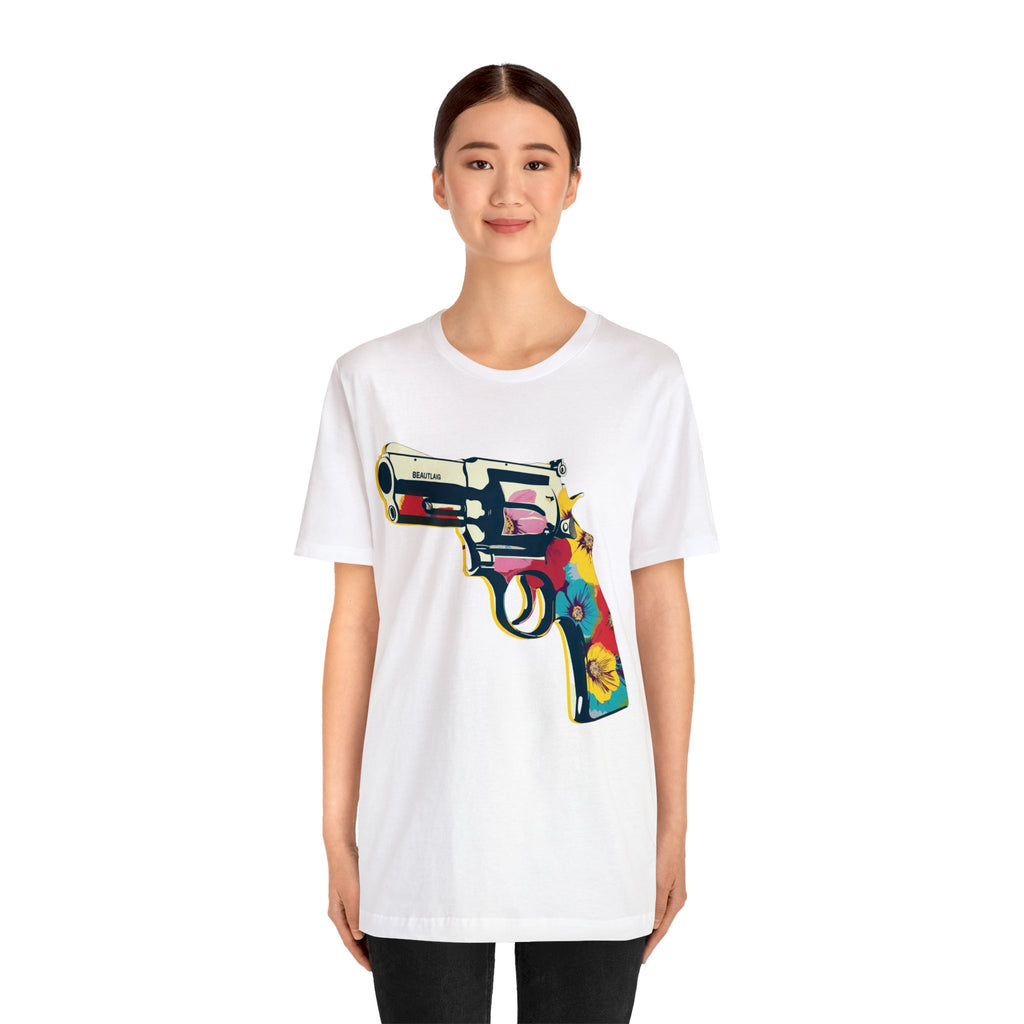 BEAUTLAIG Floral Pistol Tee