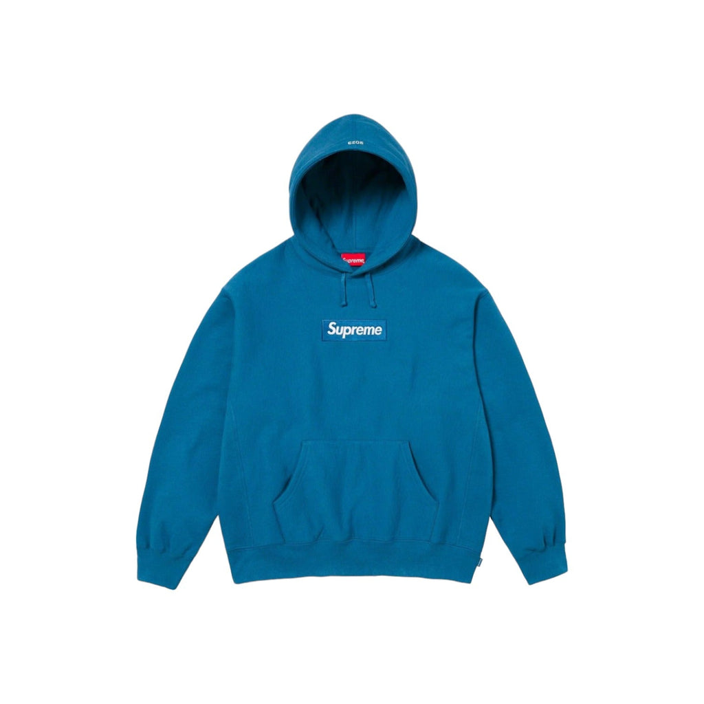 Supreme Box Logo Hooded Sweatshirt Blue FW23