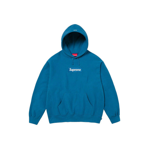 Supreme Box Logo Hooded Sweatshirt Blue FW23