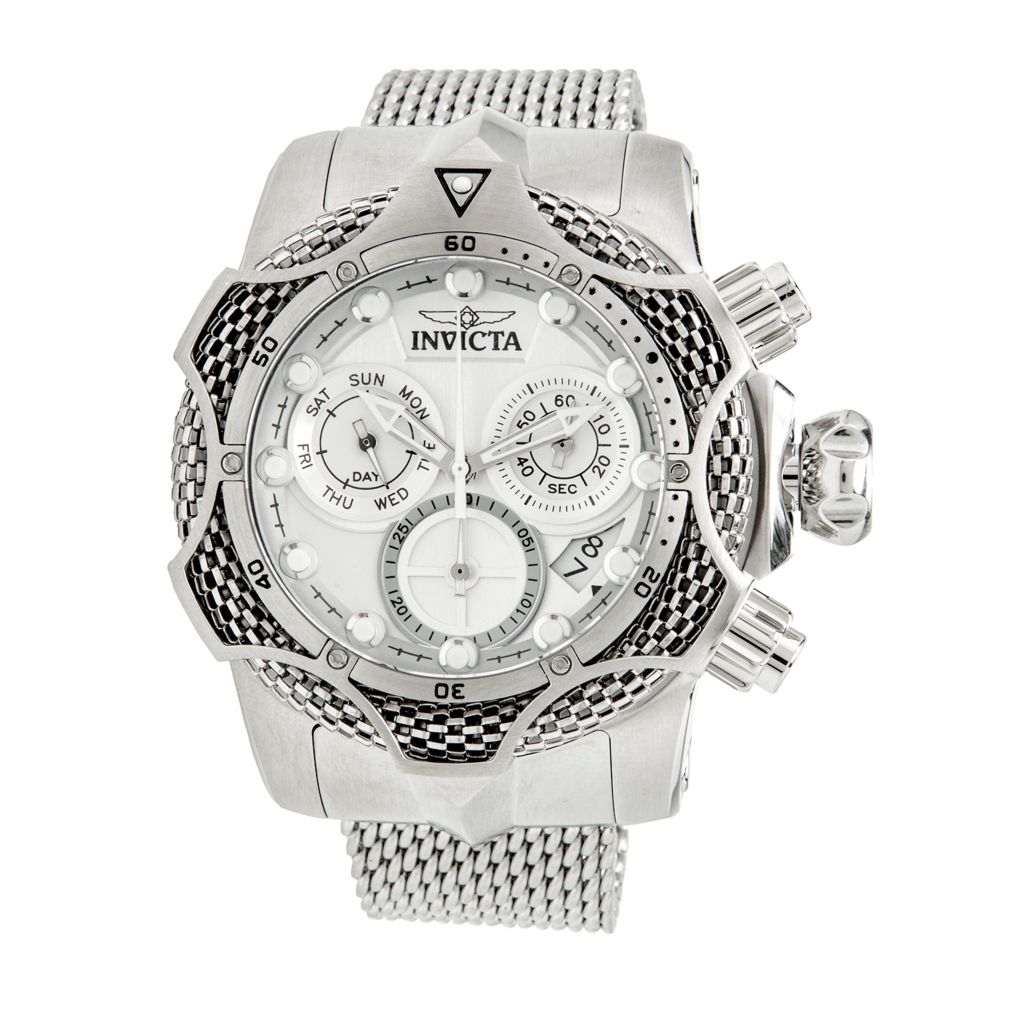 Invicta Men's 52mm Venom Chain Quartz Chronograph Stainless Steel Bracelet Watch