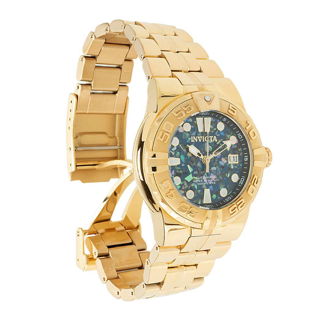 Invicta 47mm Subaqua Noma I Automatic Date Mother-Of-Pearl Dial Stainless Steel Bracelet Watch