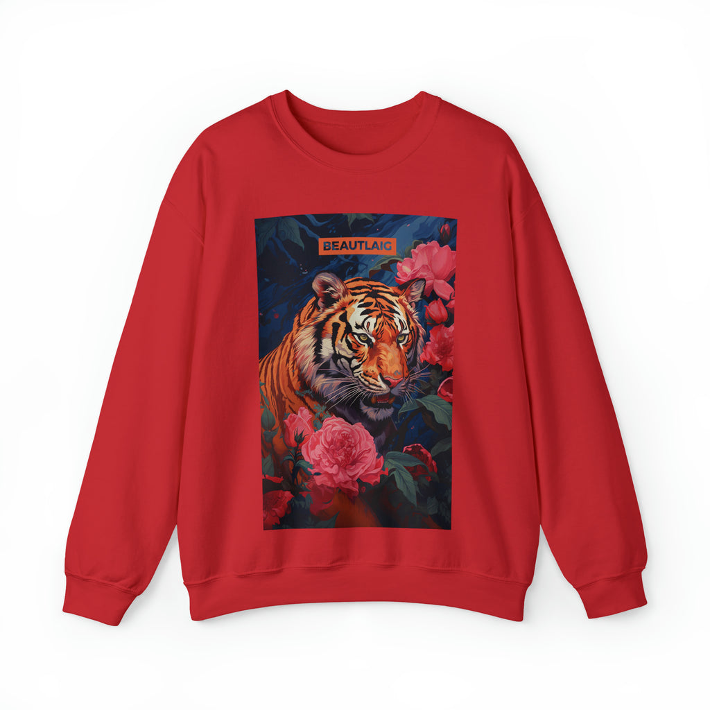Sakura Tiger Crewneck Sweatshirt - by BEAUTLAIG
