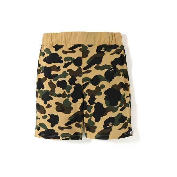 BAPE 1st Camo Sweat Shorts Yellow