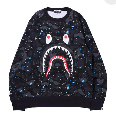 Bape Space Camo Shark Crewneck Kids