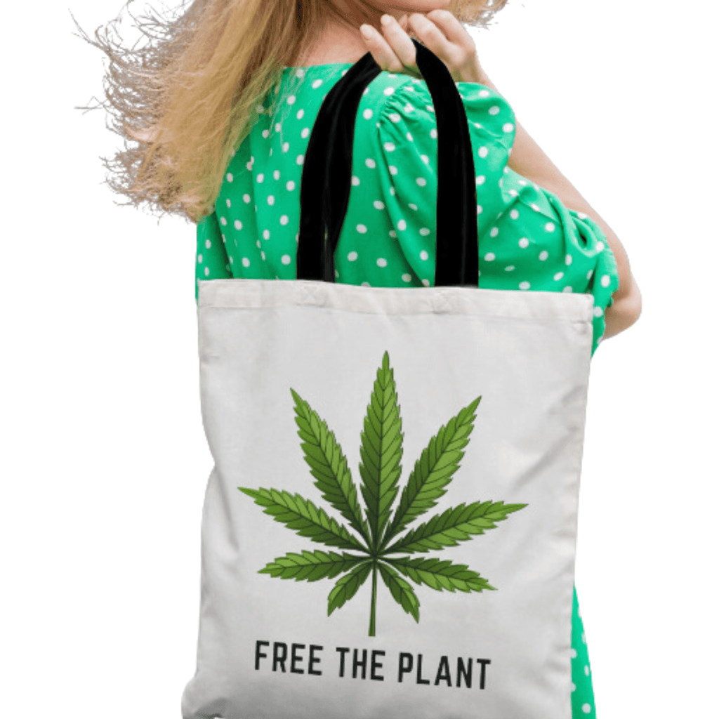 Free The Plant Marijuana Tote Bag