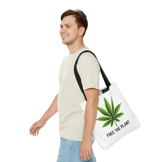 Free The Plant Marijuana Tote Bag