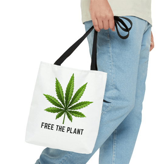 Free The Plant Marijuana Tote Bag
