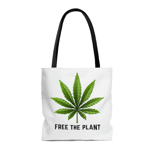 Free The Plant Marijuana Tote Bag