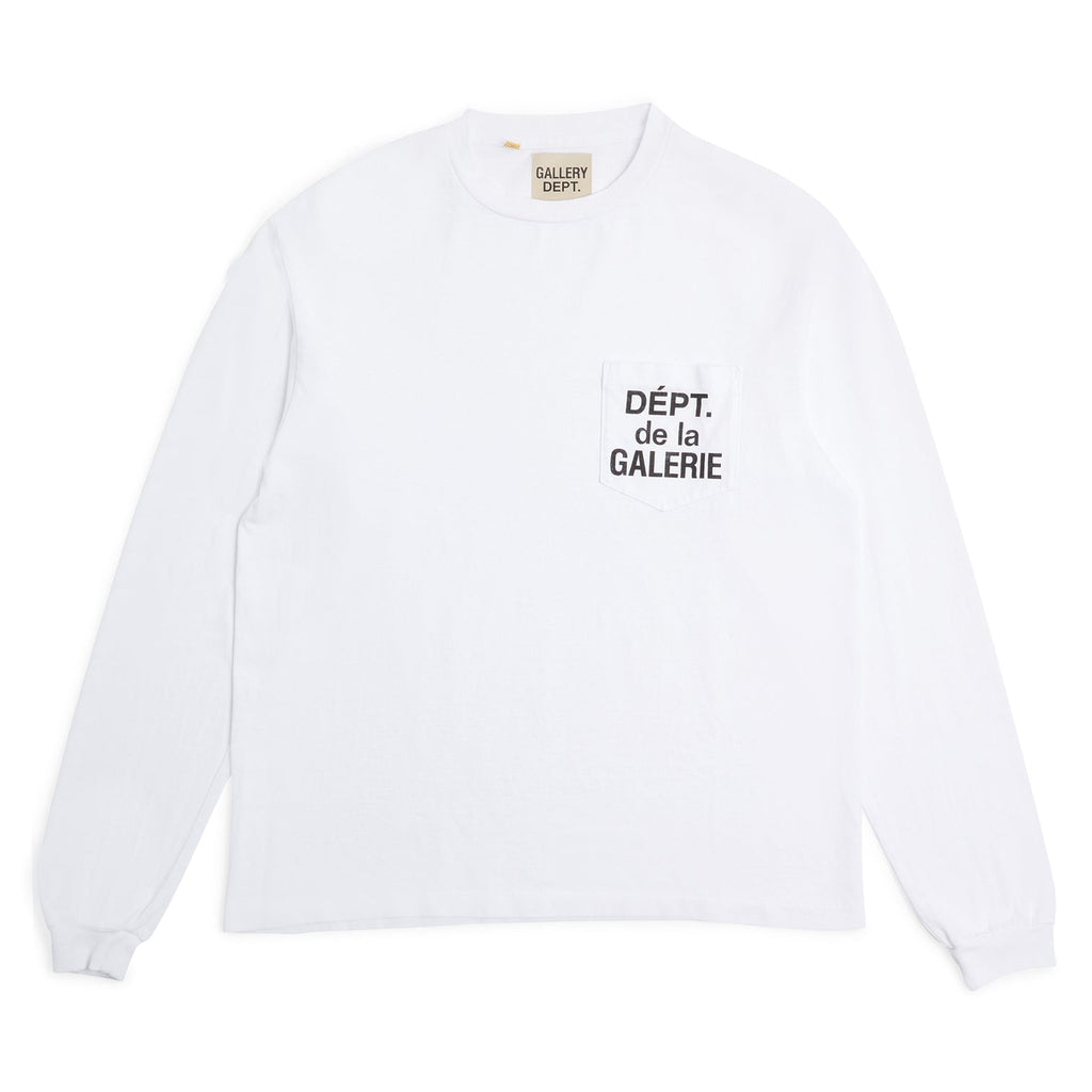Gallery Dept. De La GALERIE L/S Pocket T-shirt White/Black