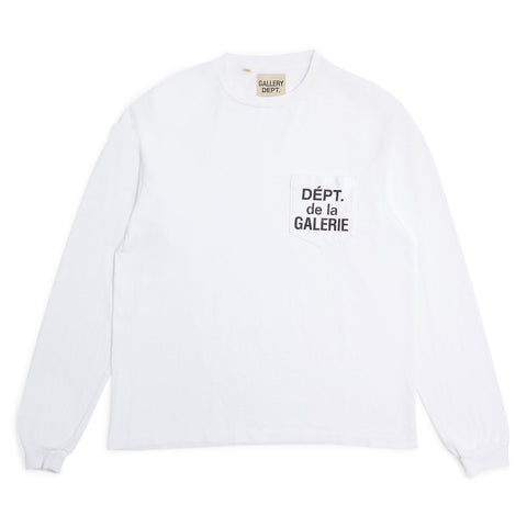 Gallery Dept. De La GALERIE L/S Pocket T-shirt White/Black