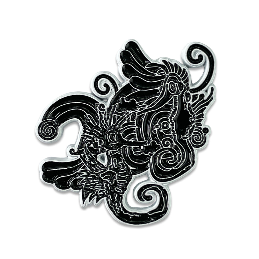 Vincent Gordon Seahorse Party Blackout Black Pin
