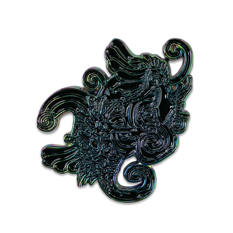 Vincent Gordon Seahorse Party Blackout Rainbow Pin