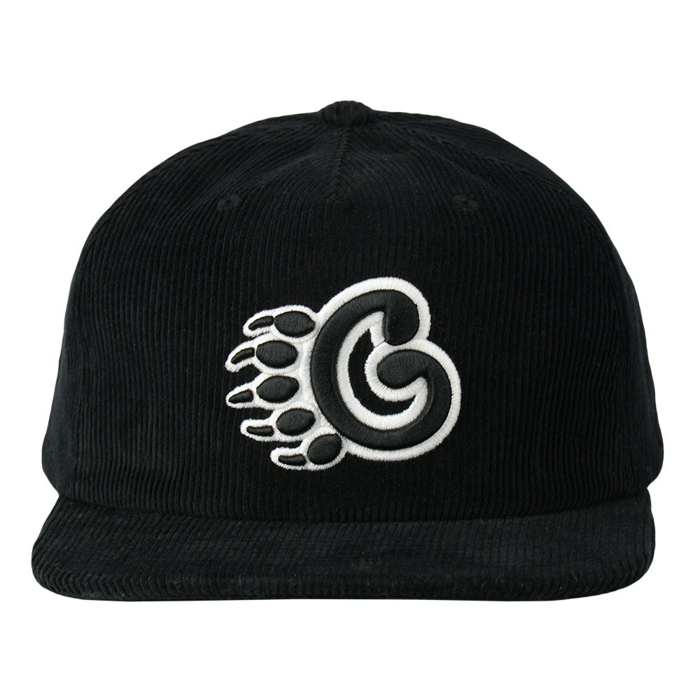GPaw Black Corduroy Zipperback Hat
