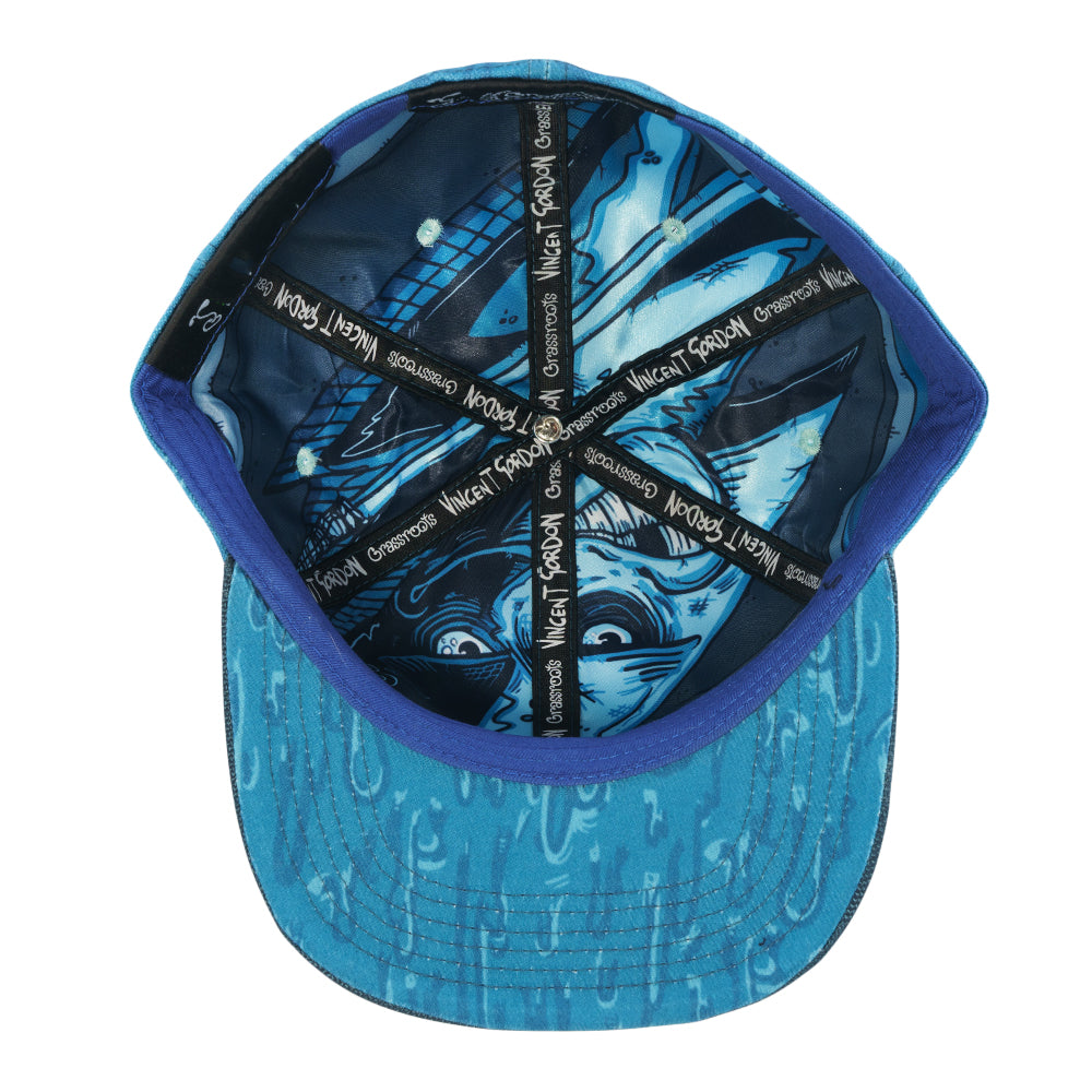 Vincent Gordon Ganja Bay Blue Fitted Hat -
