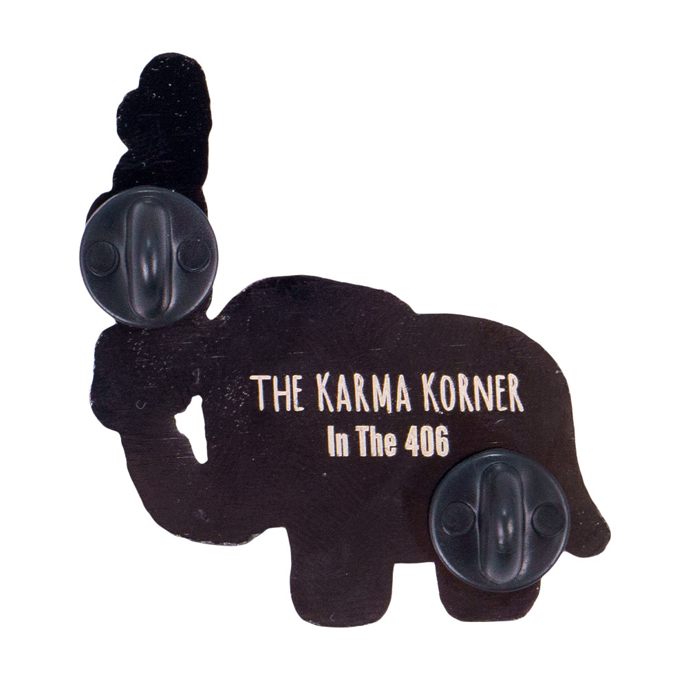 The Karma Korner Pattern Elephant Pin