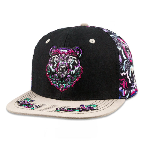 Ellie Paisley Bear Floral Snapback Hat