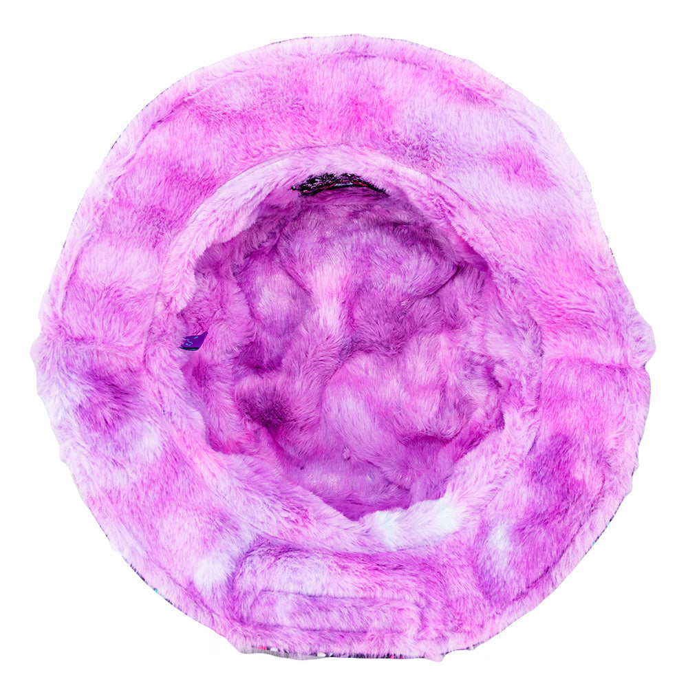 Ellie Paisley Bear Fur Reversible Bucket Hat