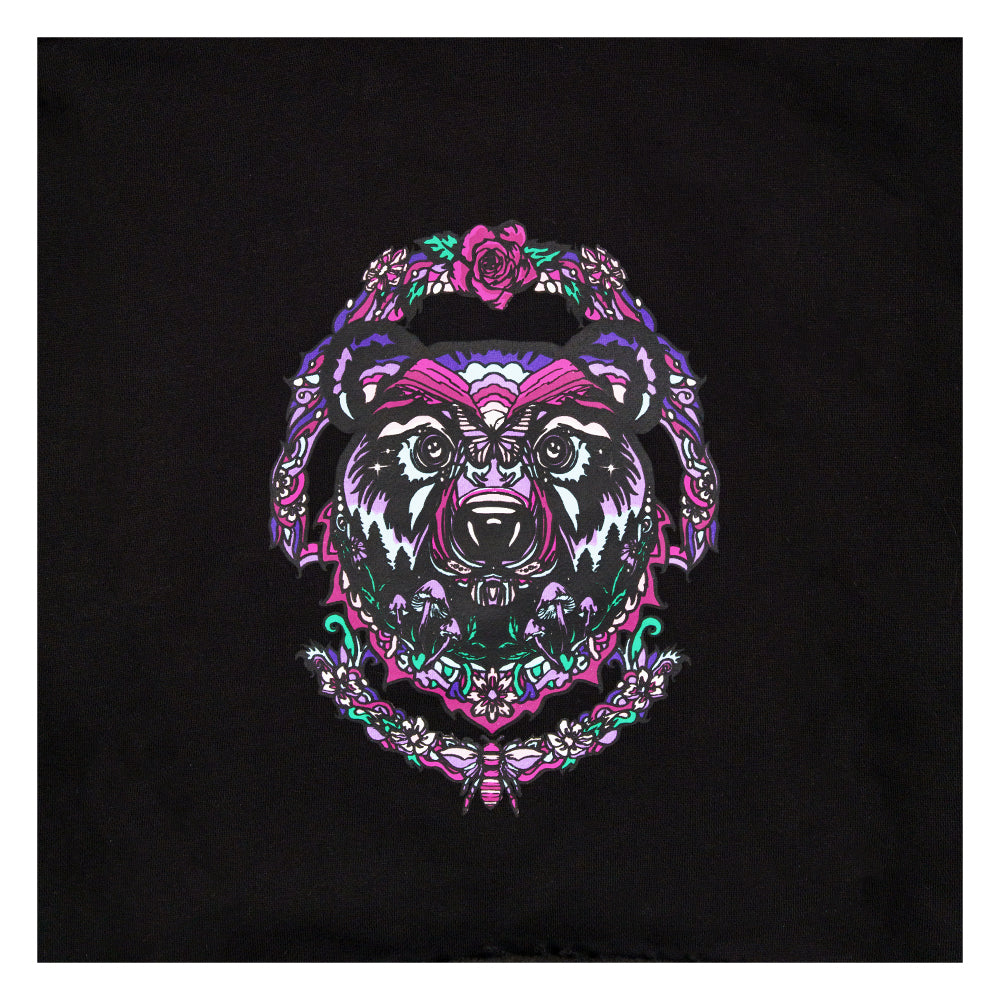 Ellie Paisley Bear Womens Crop Hoodie