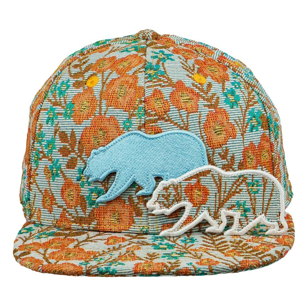 Removable Bear Floral Fitted Hat