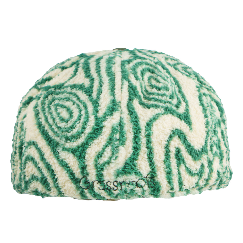 Removable Bear Green Fur Fitted Hat