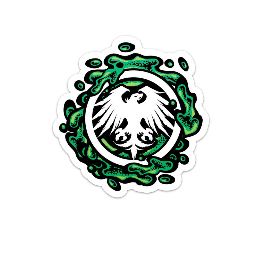 Jimbo Phillips Never Summer Green Eagle Sticker