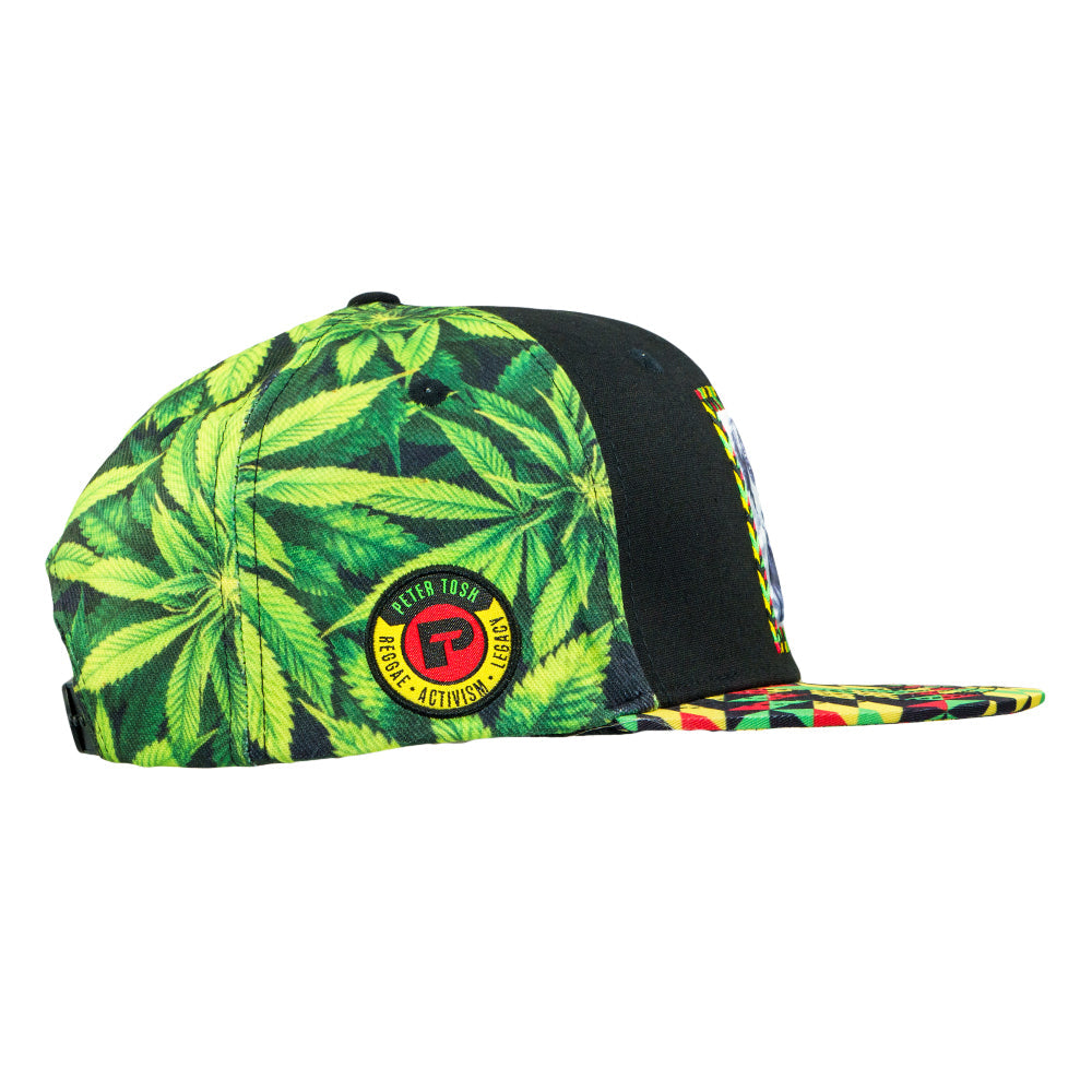 Peter Tosh Leaf Print Snapback Hat