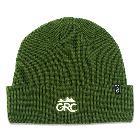 Mountain Range Green Cuff Beanie