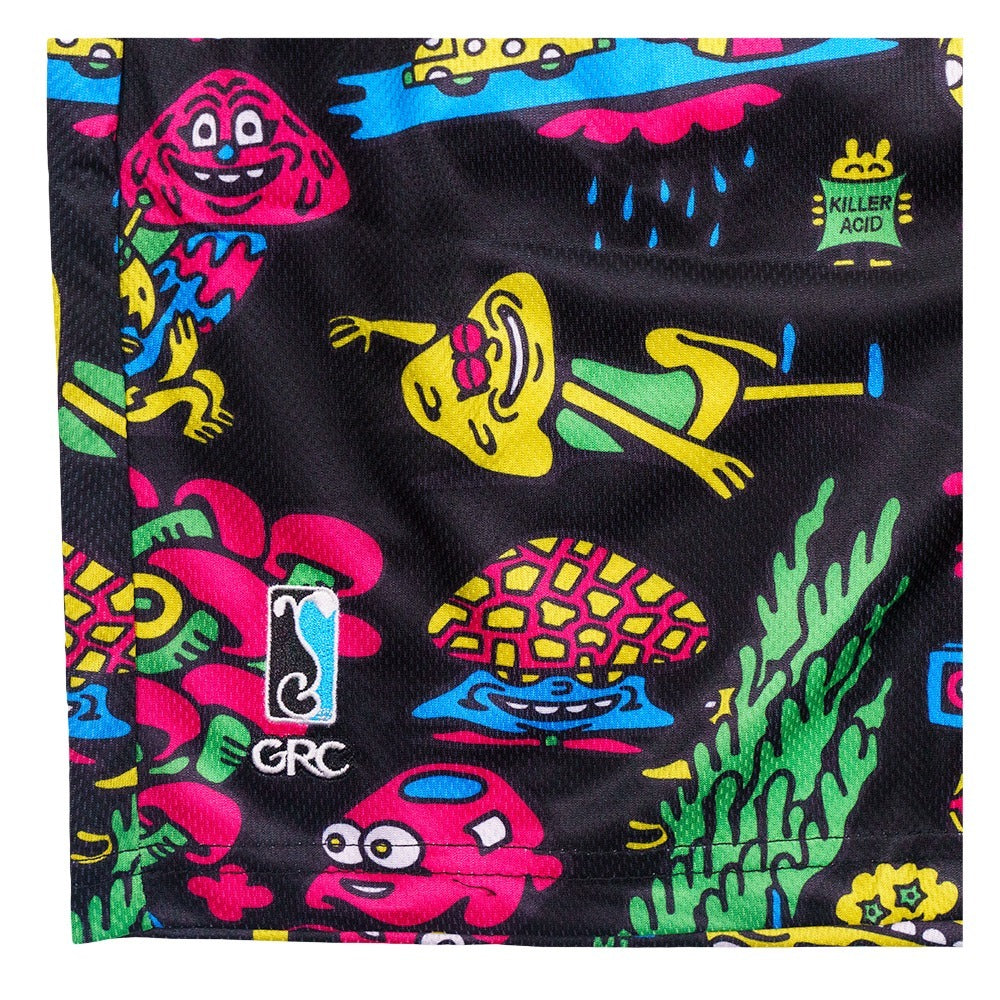 Killer Acid Mushroom Black Mesh Shorts