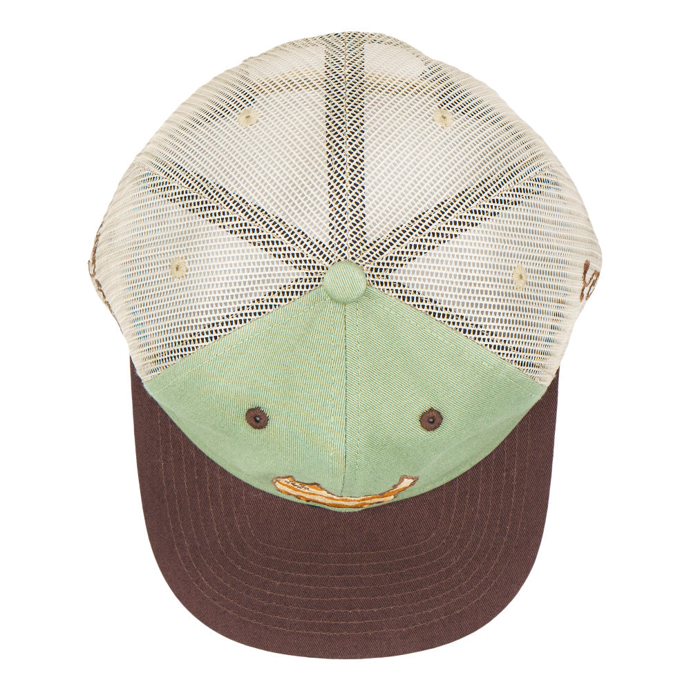 Jerry Garcia Sketch Cat Green Mesh Snapback Hat