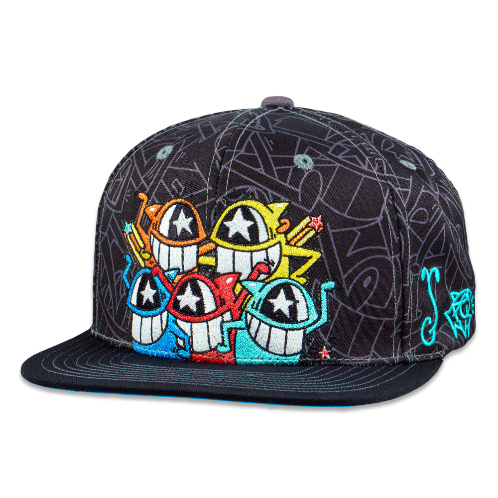 El Pez Smile Black Snapback Hat