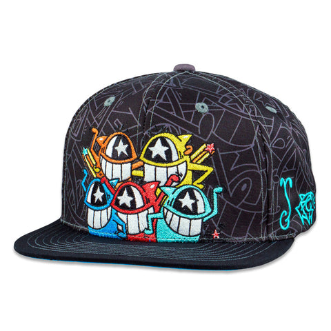 El Pez Smile Black Snapback Hat