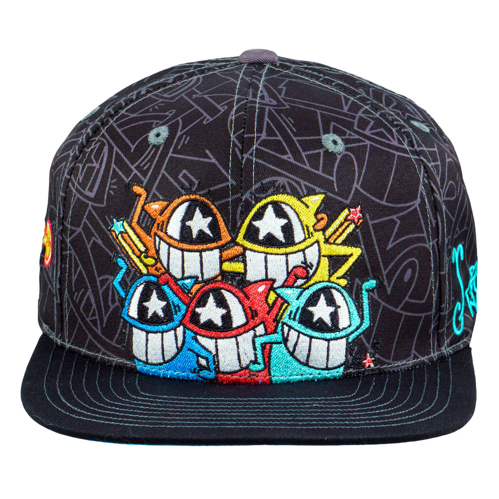 El Pez Smile Black Snapback Hat