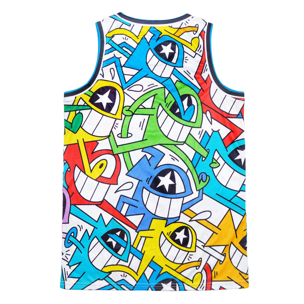 El Pez Smile Basketball Jersey
