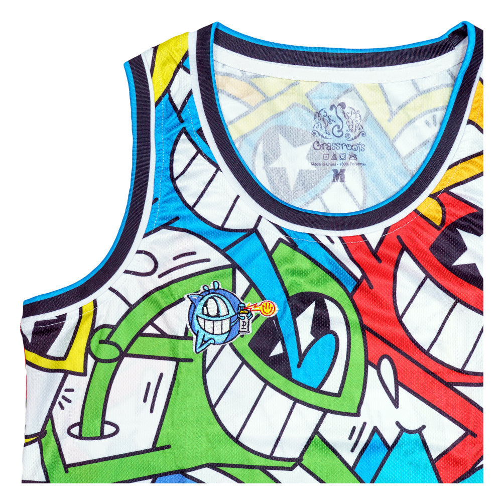 El Pez Smile Basketball Jersey