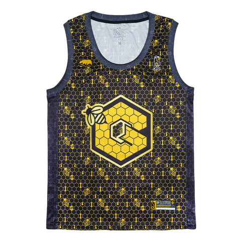 16th Anniversary Honeycomb Black Basketball Jersey