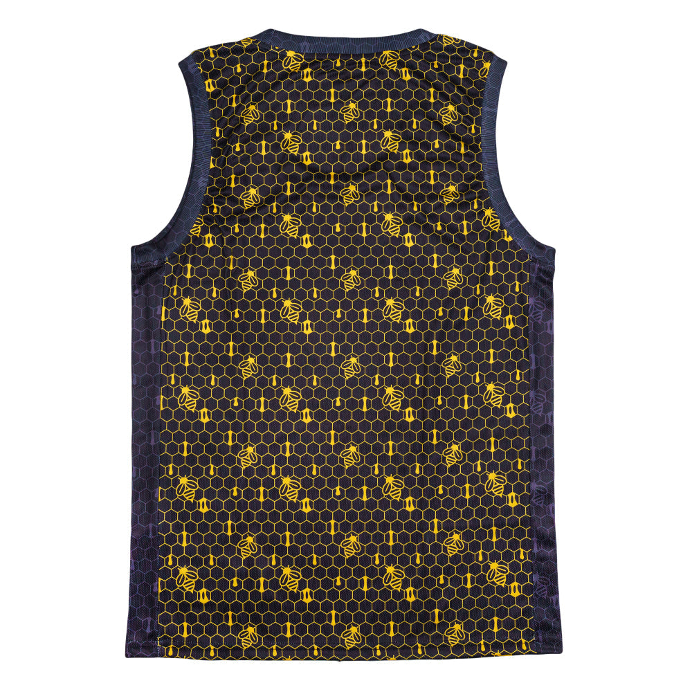 16th Anniversary Honeycomb Black Basketball Jersey