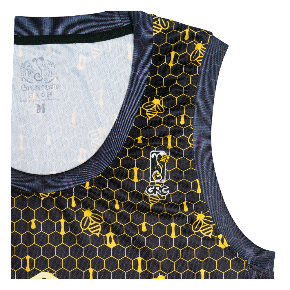 16th Anniversary Honeycomb Black Basketball Jersey