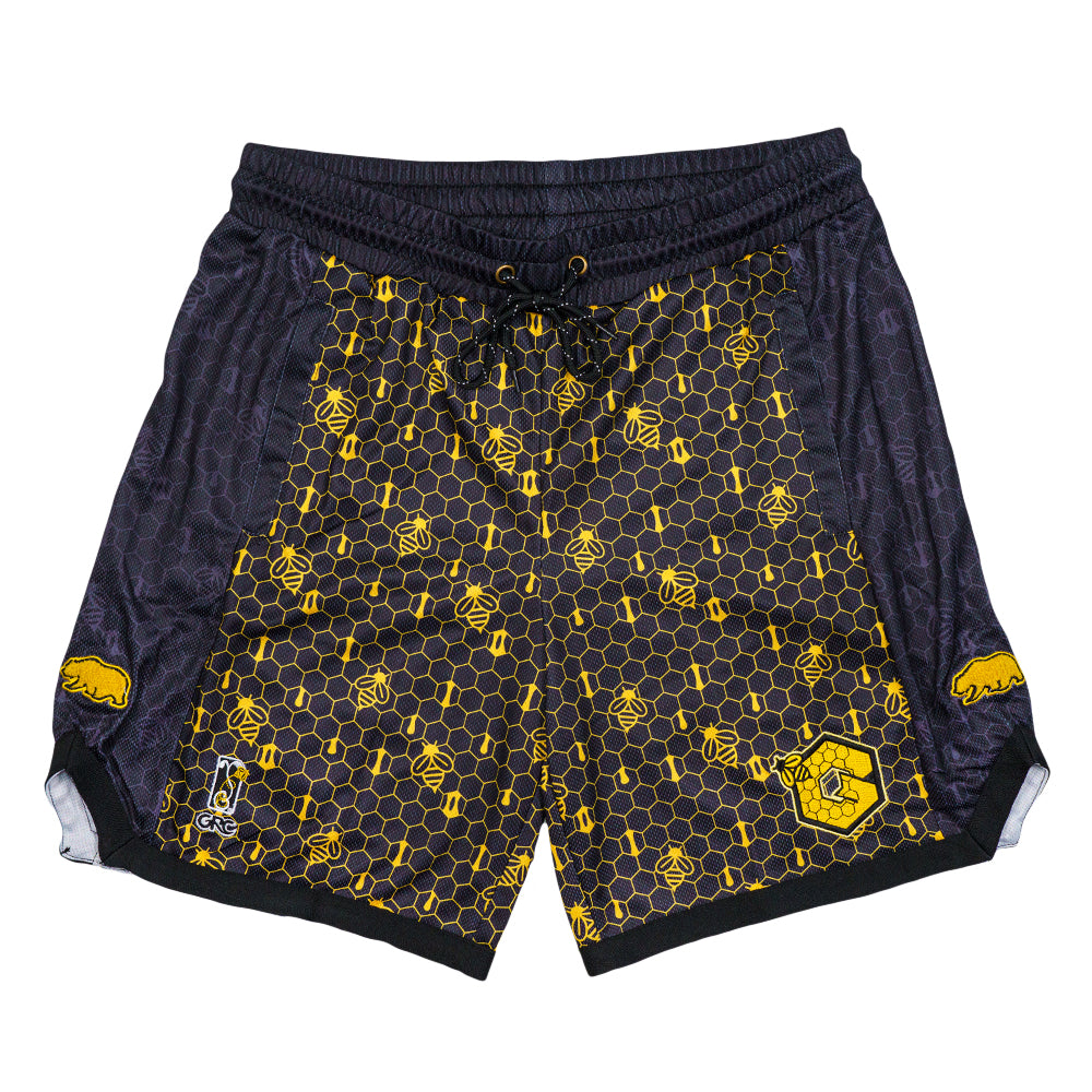 16th Anniversary Honeycomb Black Mesh Shorts