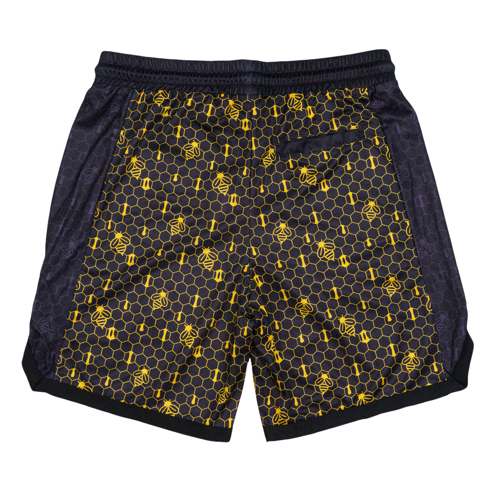16th Anniversary Honeycomb Black Mesh Shorts