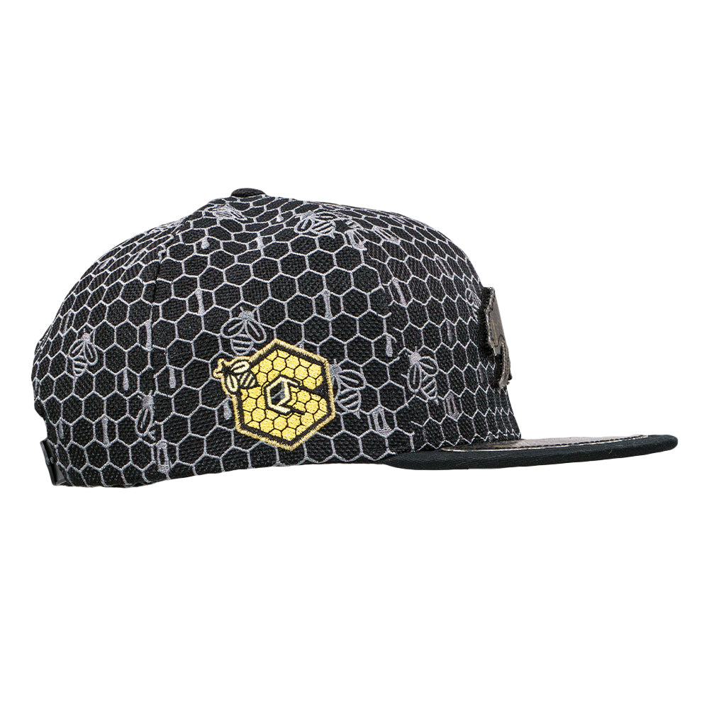 16th Anniversary Honeycomb Black Snapback Hat