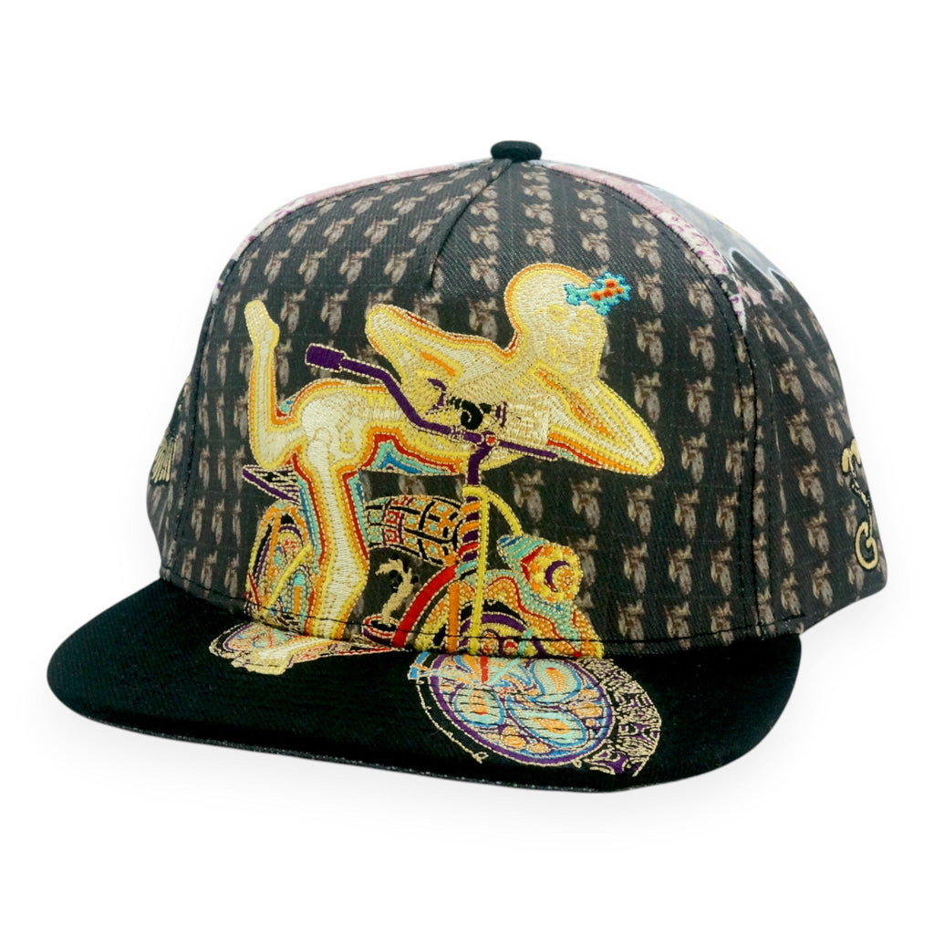 Introspective Projections Bicycle Day Black Snapback Hat