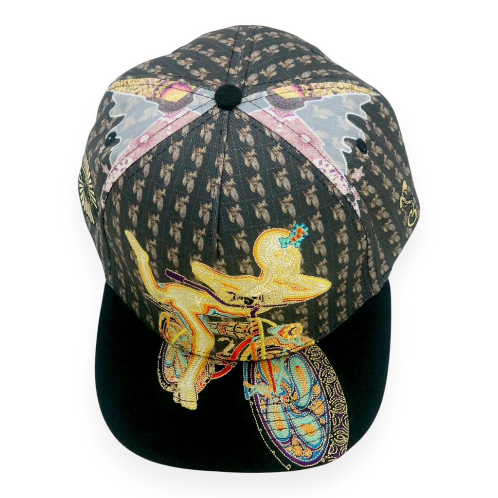 Introspective Projections Bicycle Day Black Snapback Hat