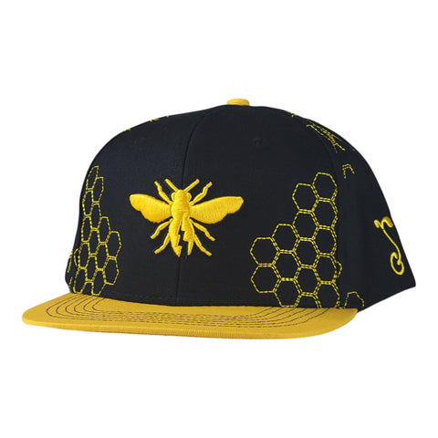 Electric Honey Black Snapback Hat